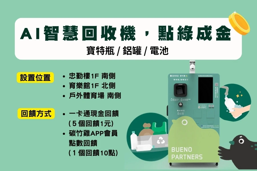 逢甲電機系校友提供 AI智慧回收機 點綠成金 智慧科技助力環保